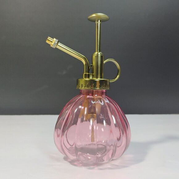 Plant Watering Pot Spray Glass Bottle Sprayer Kettle Flower Mister Pink & Gold - Picture 3 of 12